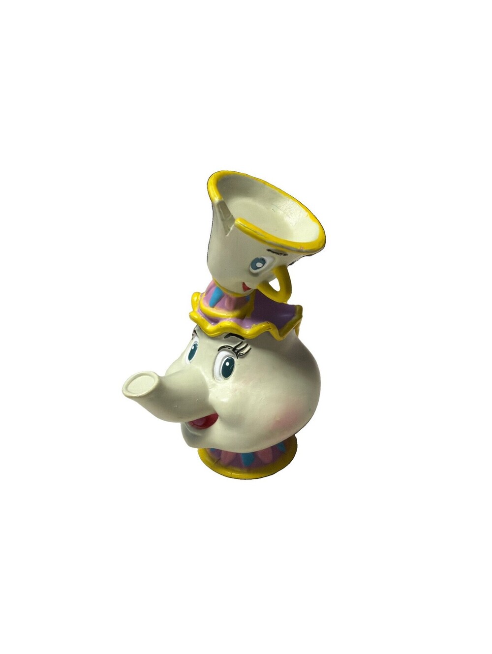 Rare Disney Mrs Potts & Chip 2½" Vinyl Figure Beauty And The Beast
